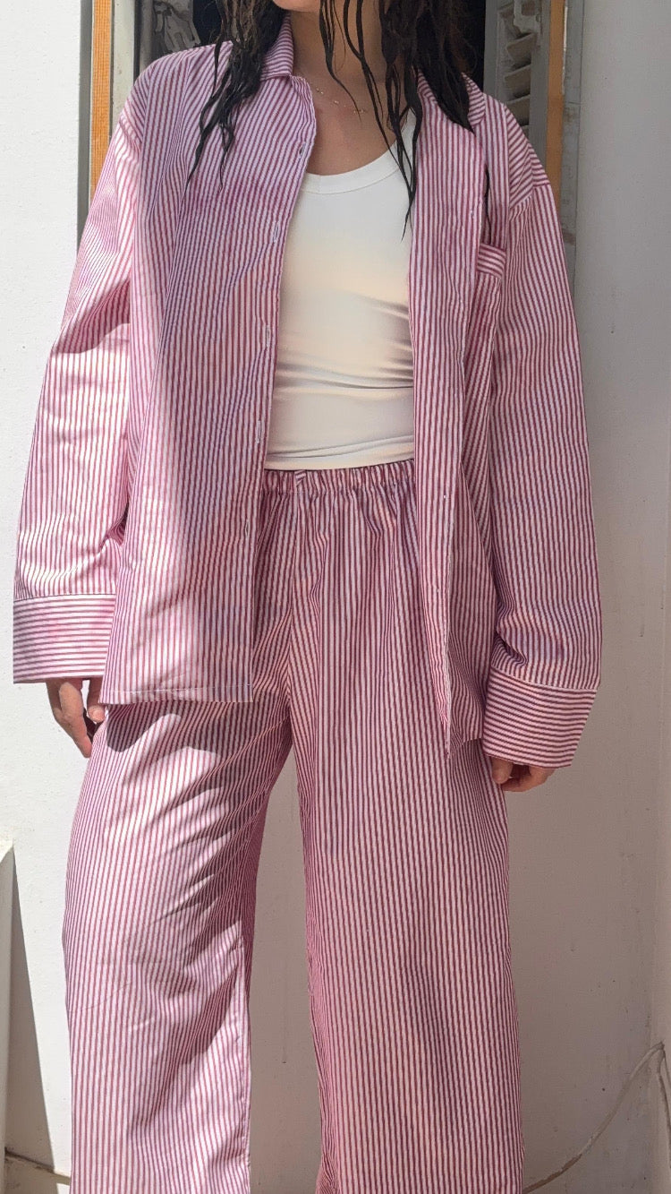 Soft striped Rose pink pajamas