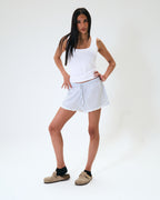 Soft striped cotton shorts