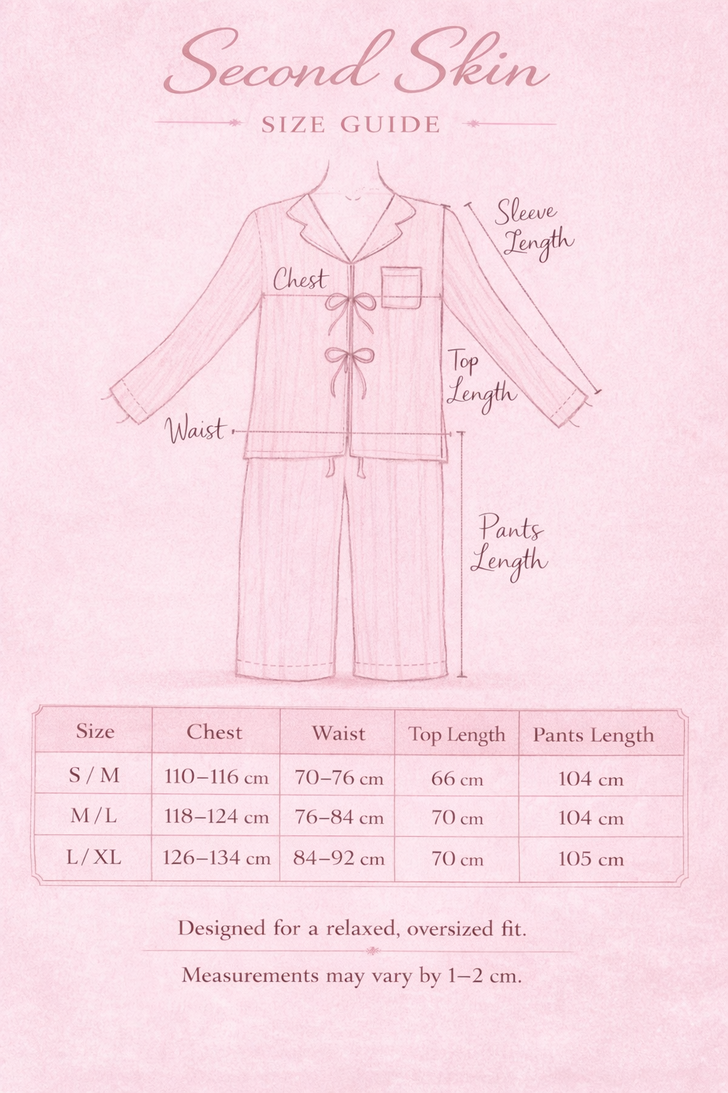 Soft pastel oversized pajamas