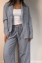 Soft striped oversized pajamas
