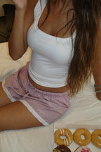 Soft Lace Trim Shorts